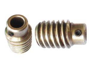 Cylindrical Industrial Precision Worm Gears Brass Steel Material