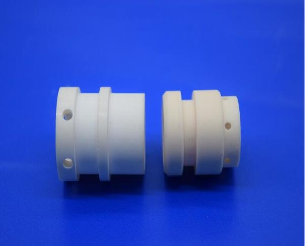 High Working Temperature Refractory 99% Al2O3 Yellow Ceramic Pipe / Tube / Pump With Small Hole