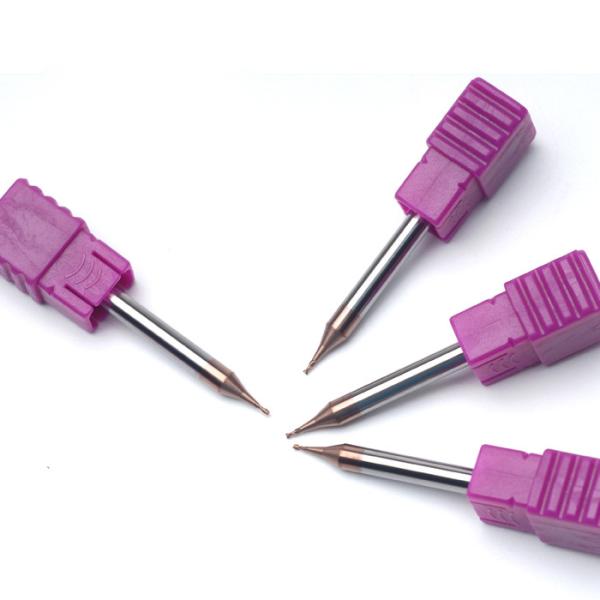 Fabricaciones de micro extremos de carburo sólido 0,2-0,9 mm 2 flauta para joyas de plástico