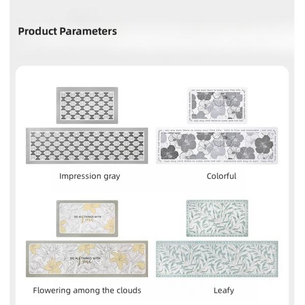 Нескользящий кухонный коврик с подушкой и стираемым диатомным ковриком для комфорта на полу