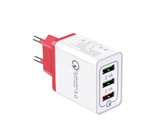 US EU AU Plug Quick Charge 3.0 Charger / QC Three USB Wall Charger
