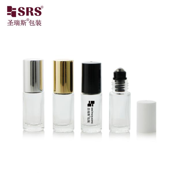 SRS Packaging 5ml Customized Molded Glass Roll on Bottle for Perfume Essential Oil