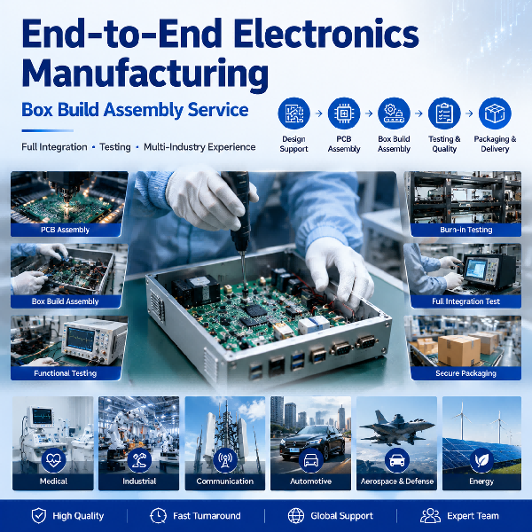End-to-End Electronics Manufacturing Box Build Assembly Service Full Integration Testing Multi-Industry Experience