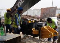 KM220 Excavator Telescopic Arm Clamshell Long Reach Boom