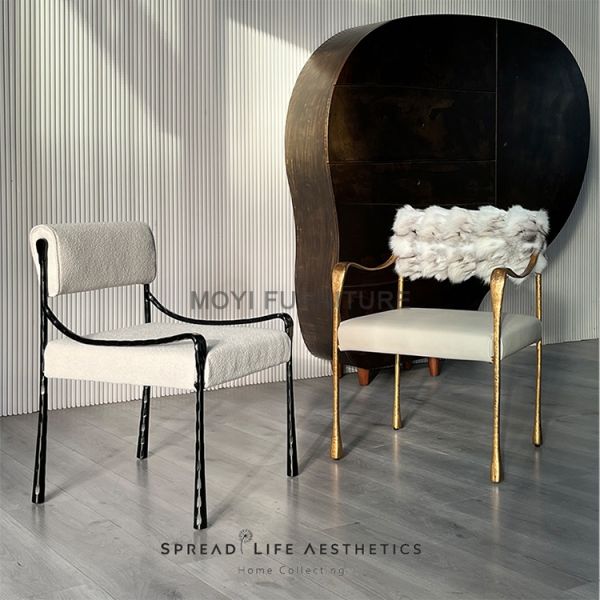 Modern Designer Wabi-Sabi Chair Handmade Tufted Villa Living Room Furniture for Home Dining or Hotel Use