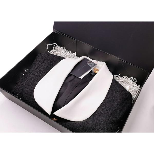 2mm Cardboard Paper Magnetic Packaging Boxes Garment Clothing Apparel Gift Black