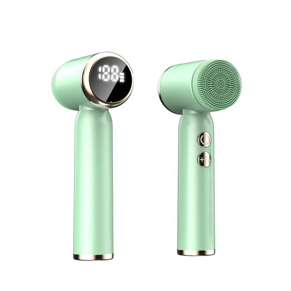 1000mAh Rechargeable Facial Cleansing Brush Green Waterproof Electric Cleansing Brush