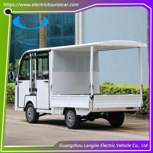 Resort Car Battery Powered White 5 Seats Electric Freight Car AC Motor For Hotel