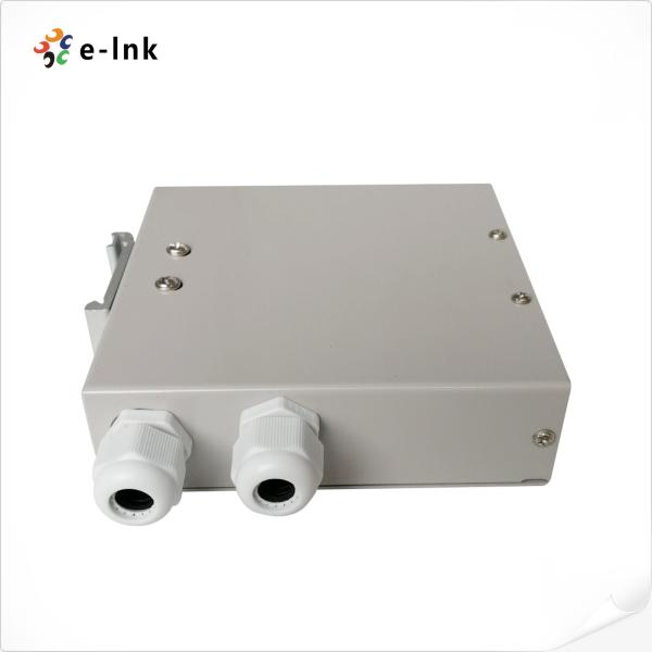 Caixa de junção de fibras DIN-Rail de 6 portas - Durável, compatível com FC/SC/ST/LC, junção de 12 fibras