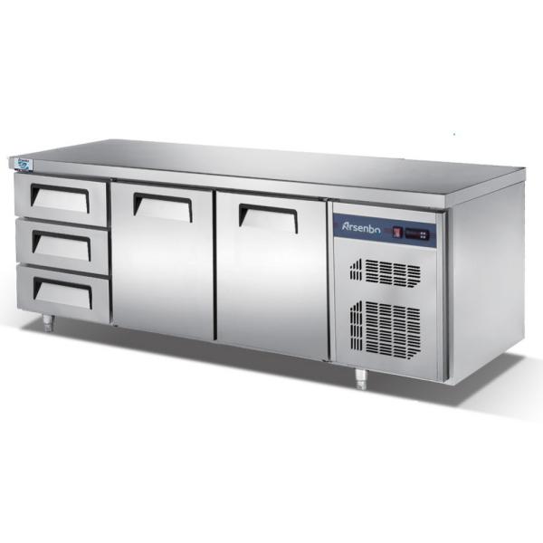 Restaurant Commercial Undercounter Freezer 350W Multiscene Silver Color