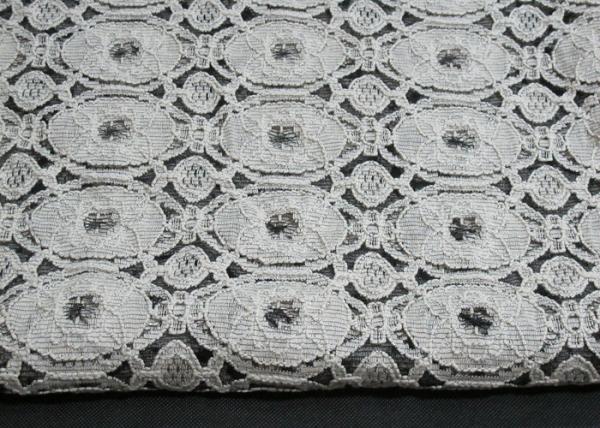 Shrink-Resistant Cotton Nylon Lace Fabric , Geometric Flower Fabric CY-LW0154