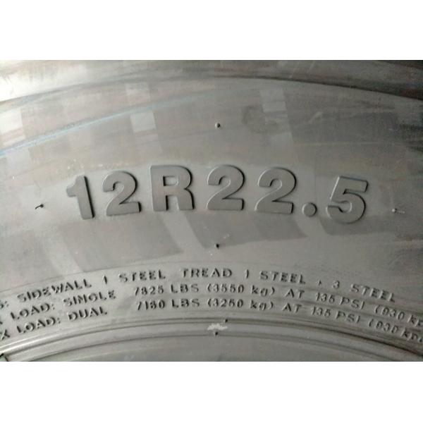 Compact Truck Bus Radial Tyres 12R22.5 Three Improved Zigzag Grooves 3 Years Warranty