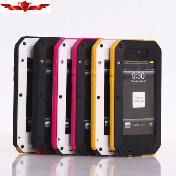 Zinc Alloy Dirtproof/Shockproof/Waterproof Cases For Iphone 4 4S 5 5S