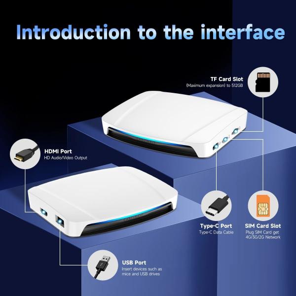 Adaptador inalámbrico Carplay y Android Auto Ai Box Multi Media TBox UHD SDM660 Android 13 8Gb 128Gb Dongle para Netflix