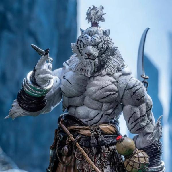 Resin 1/12 Scale Furay Planet Blade Master Weng Tiger Action Figure White Version