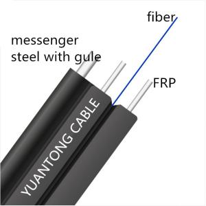 Cabo pendente interno de Ftth do fio preto de LSZH Aramid, 1 cabo de Gjxh do n