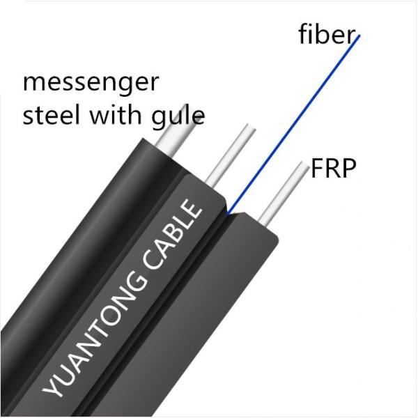 Кабель падения Ftth черной пряжи LSZH Aramid крытый, 1 кабель Gjxh ядра