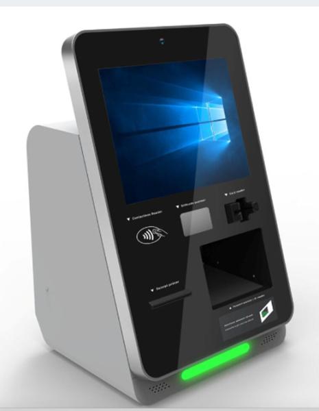 TCP / IP Network Self Service IC Card Reader Mini Curve With Webcamera