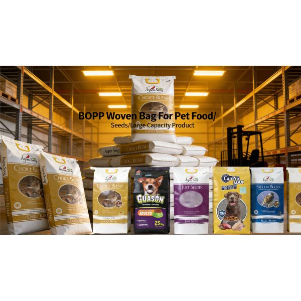 Heavy Duty 20KG 25KG PP Woven Dog Food Bags - Tear-Proof, Moisture-Proof & Large Capacity, Food Grade for Pet Feed Storage