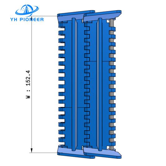 Cintura modular de topo plano de alta estabilidade com parede lateral para transporte e contenção de material robusto