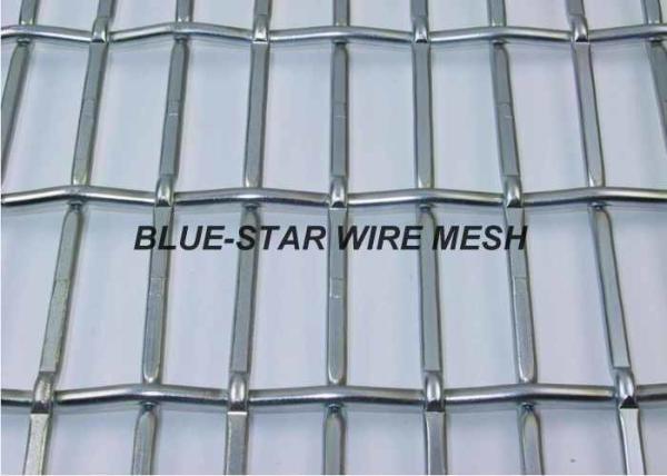 Rectangle / Slot Hole Crimped Wire Mesh Screen Stainless Steel For Facade Vibering Screen
