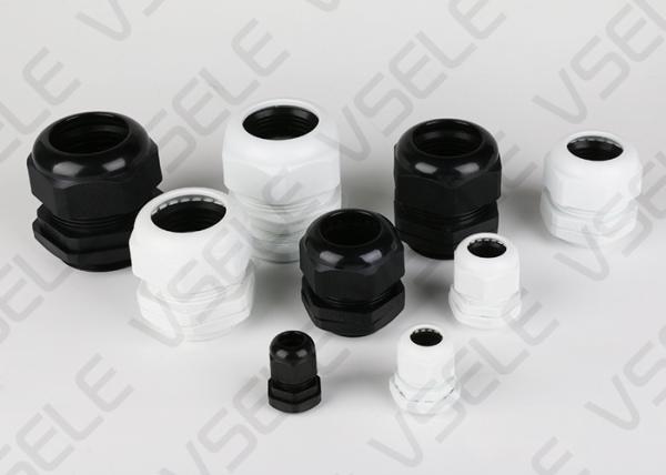 IP68 Waterproof Nylon Plastic Cable Connector MG Nylon White and Black