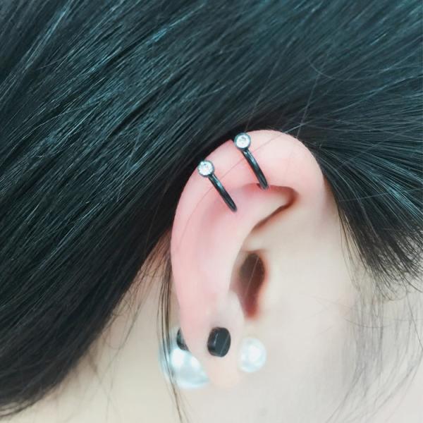 Wholesale Personality Punk Stainless Steel Non Pierced Ear Clip Cuff Earrings