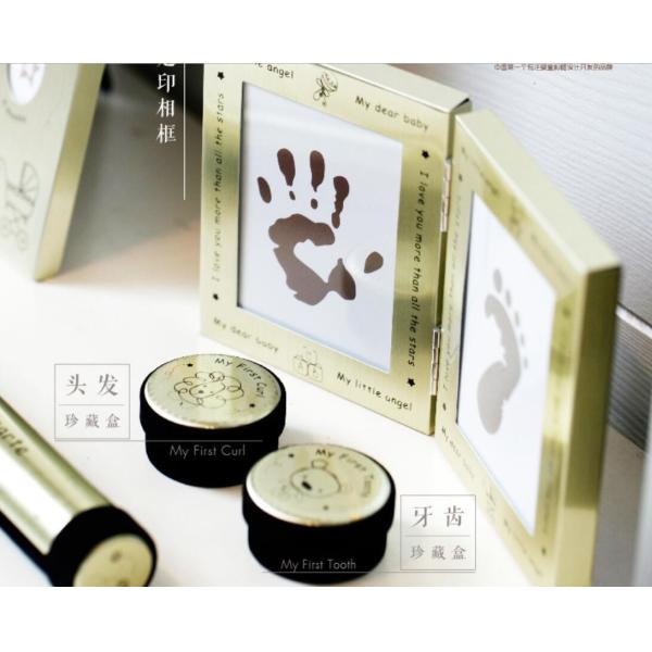 Newborn Baby Handprint and Footprint Photo Frame Kit with an Baby-safe Ink Pad baby birth certificate keepsake