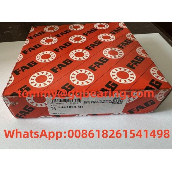 Steel Sheet Metal Cage FAG 6312-H-2RSR-SN-C3 Deep Groove Ball Bearing 60x130x31mm
