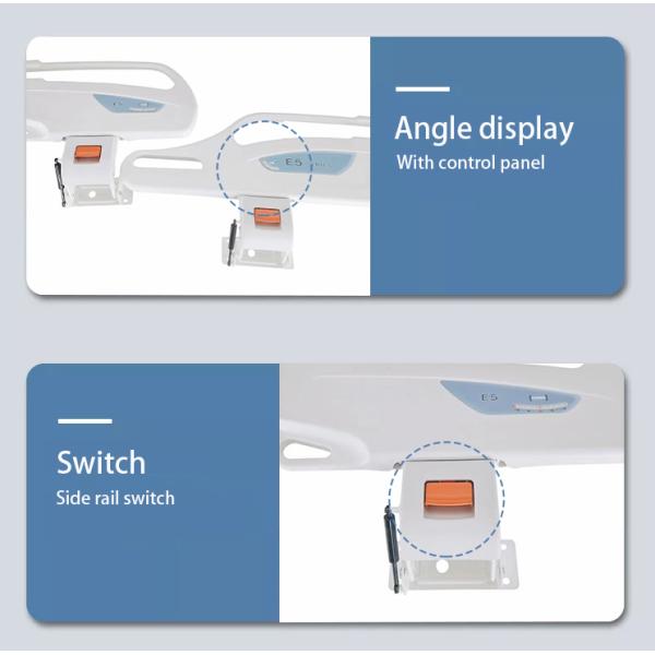 Special Guardrail For Hospital Bed PP Material Guardrail Blue