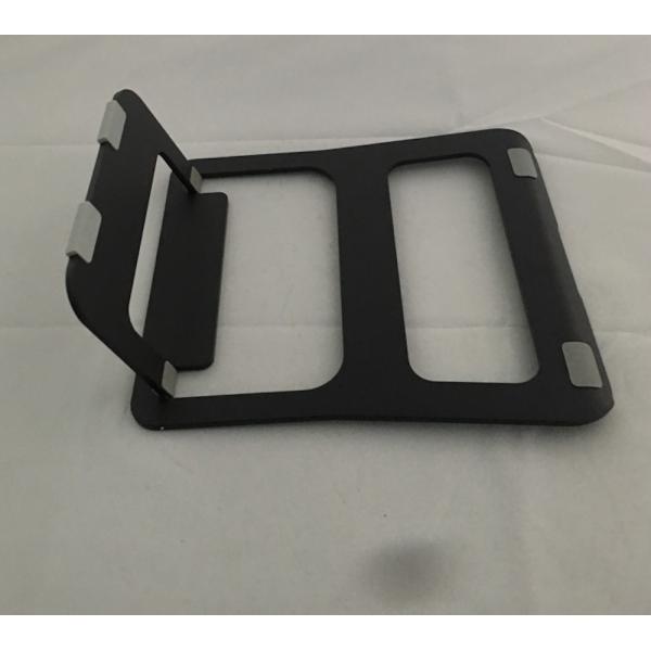 Black 230*210*4mm Macbook Metal Stand Anodizing Aluminum Laptop Tray