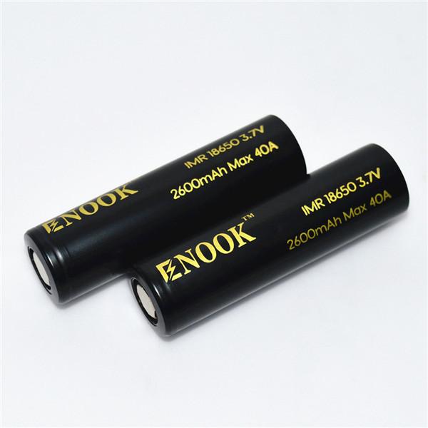 Enook high discharge rate 18650 globe battery enook 18650 2600mAh 40A 18650 lithium ion battery