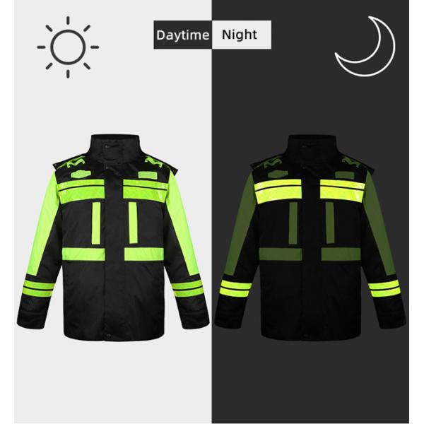 Oxford Waterproof Fluorescent Work Coats Windproof Zipper Design