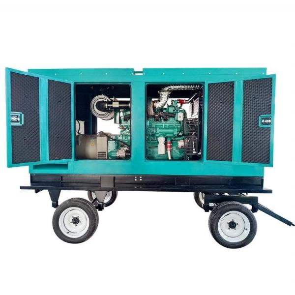 48KW gerador diesel montado reboque, 4 gerador silencioso de PERKINS do cilindro do curso 4