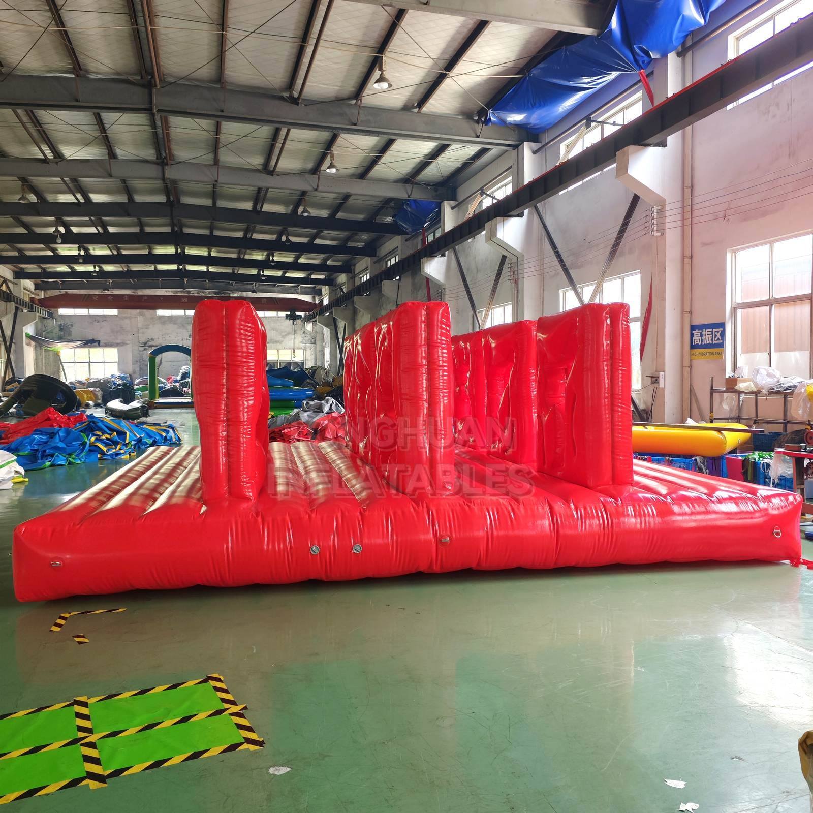 Commercial Inflatable Human Wall Challenge Game with 5 Cutout Panels for Events and Team Building