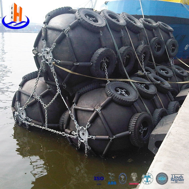 Customized Size Yokohama Fish Ship Pneumatic Rubber Fender Marine Supplies with Used Aircraft Tires
