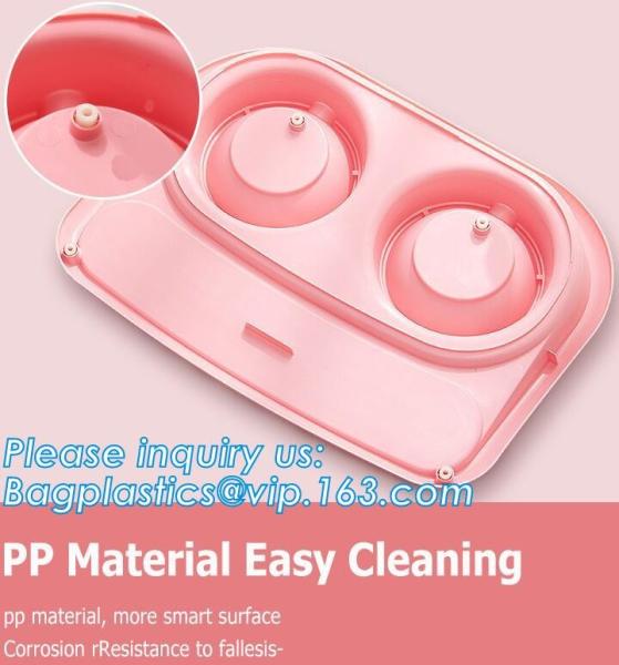Lovely Personalized portable pet dog food water bowl ceramic plastic, Plastic pet bowl /PP pet dish for dog /food pail f
