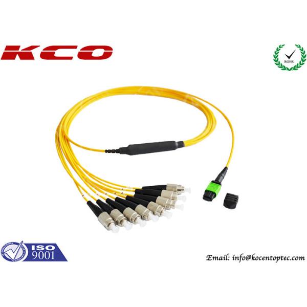 FTTA OM3 3.0mm Fiber Optic MPO MTP Patch Cord To 8fibers FC UPC / MPO MTP Fiber Trunk Cable