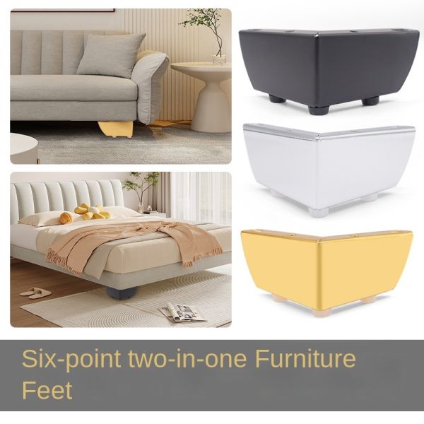Gold Black Chrome Metal 2-in-1 Furniture Accessories Leg Sofa Leg Cabinet Leg