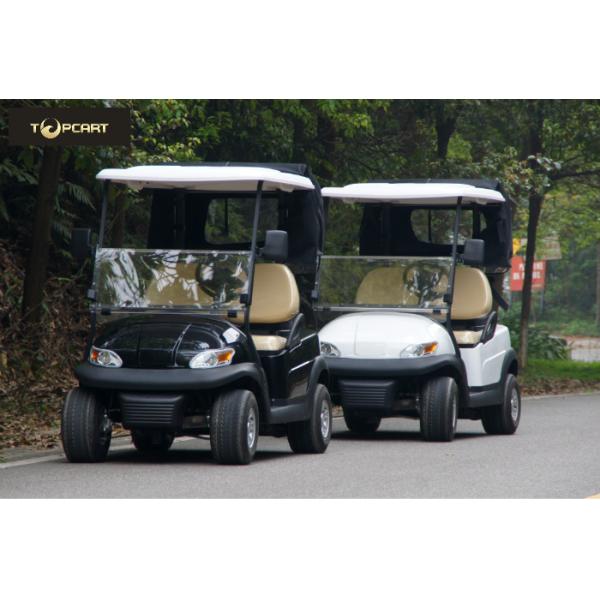 AC System 2 Passenger Golf Buggy With Rear Cover , Automotive Paint Body Finish