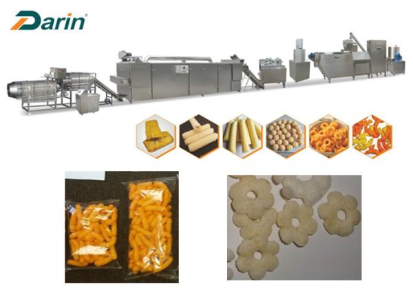 120-500kg / H Corn Puff Extruder Machine For High Speed Puff Snack Extruding