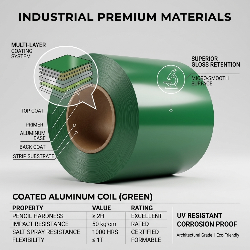 Anti-Scratch Durable Surface Coated Aluminum Coil for Australian Premium Construction Standards