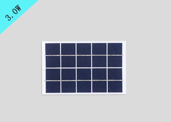 3.0W Mono Cell Solar Panel , Glass Laminating Solar Cells PV System CE Approved