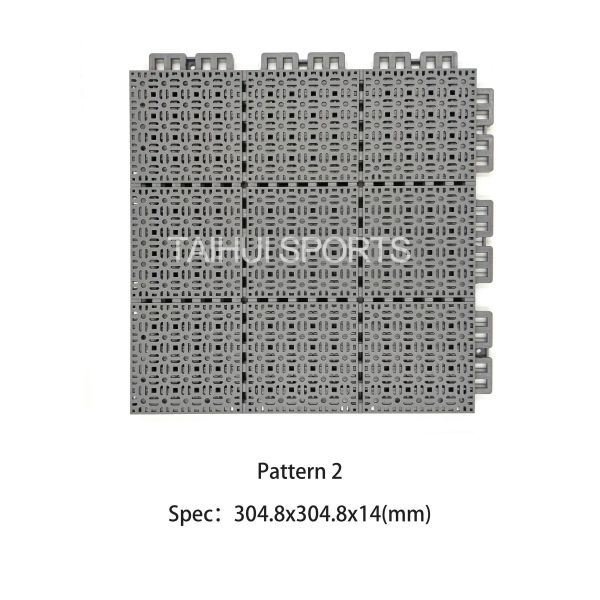 Hot Selling Innovate Multi-Use Suspended Assembled Floor Plastic Decking for Basketball & Sports Court Plain Surface Texture