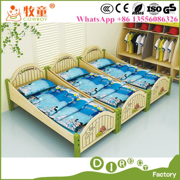 Guangzhou China Supplies Children Cloth Daycare Stackable Beds Cotsfor Nursery School