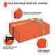 FSC UV Coating Orange Cardboard Box Gift Rigid Packaging Box With Ribbon
