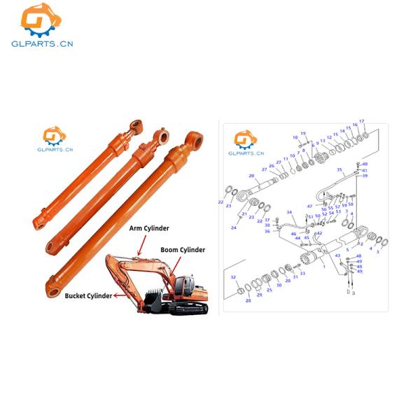 E312 cilindro de gran resistencia Excavadora cilindro hidráulico para CAT