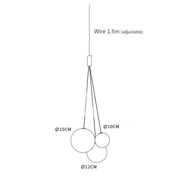 Royal Glass Ball Pendant Lamp Burst Multi-Light Pendant（WH-AP-608）
