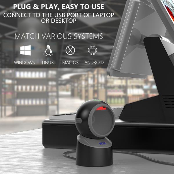 A WCMI SD5637 Gold Supplier China 1d 2d Code Barcode Scanner Platform Scanners Qr Barcode Reader Desktop for Pos System
