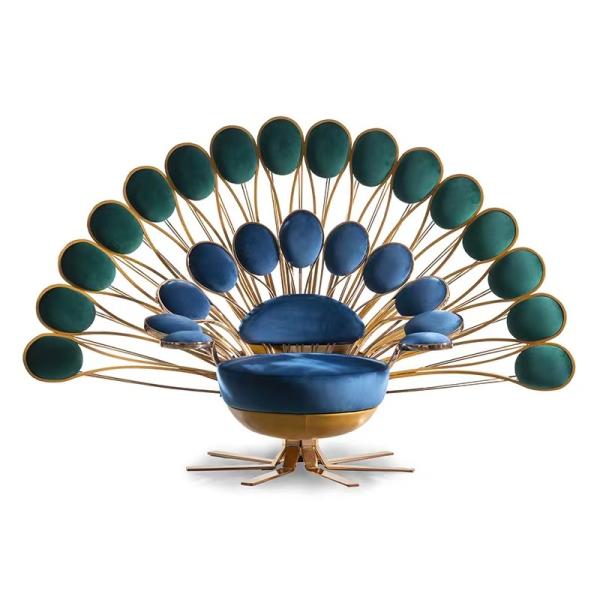 Peacock Single Sofa Chair Classical Contemporary Luxury Light Single Sofa